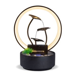 FOUNTAIN TABLETOP W/2 FLOWERS 31X23X41CM FOUNTAIN TABLETOP W/2 FLOWERS 31X23X41CM